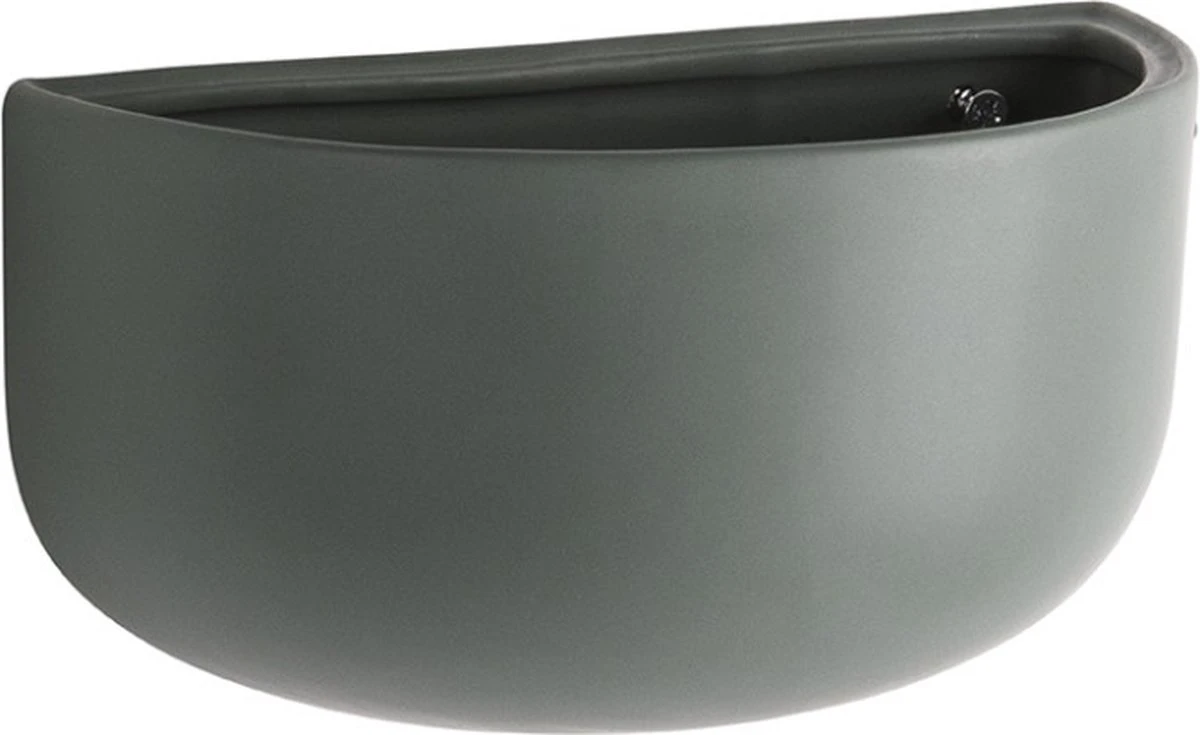 Pt Wand Bloempot Oval Wide - Green 3 Pt Wand Bloempot Oval Wide - Green - Afbeelding 3