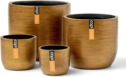Capi Europe - Set Van 4 - Bloempot Binnen - Retro - - Goud - Bloempot Voor Binnen - BOX-BRTG-4 -Tuingereedschaps Winkel 1200x736