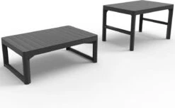 Allibert Lyon Tuintafel - 116x71,5x66/40 Cm - Grafiet -Tuingereedschaps Winkel 1200x738