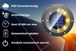 Q-Mate 4 X LED Solar Grondspot Zwart - Solar Tuinverlichting - Buitenlamp - Tuinverlichting Op Zonne-Energie -Tuingereedschaps Winkel 1200x800 71