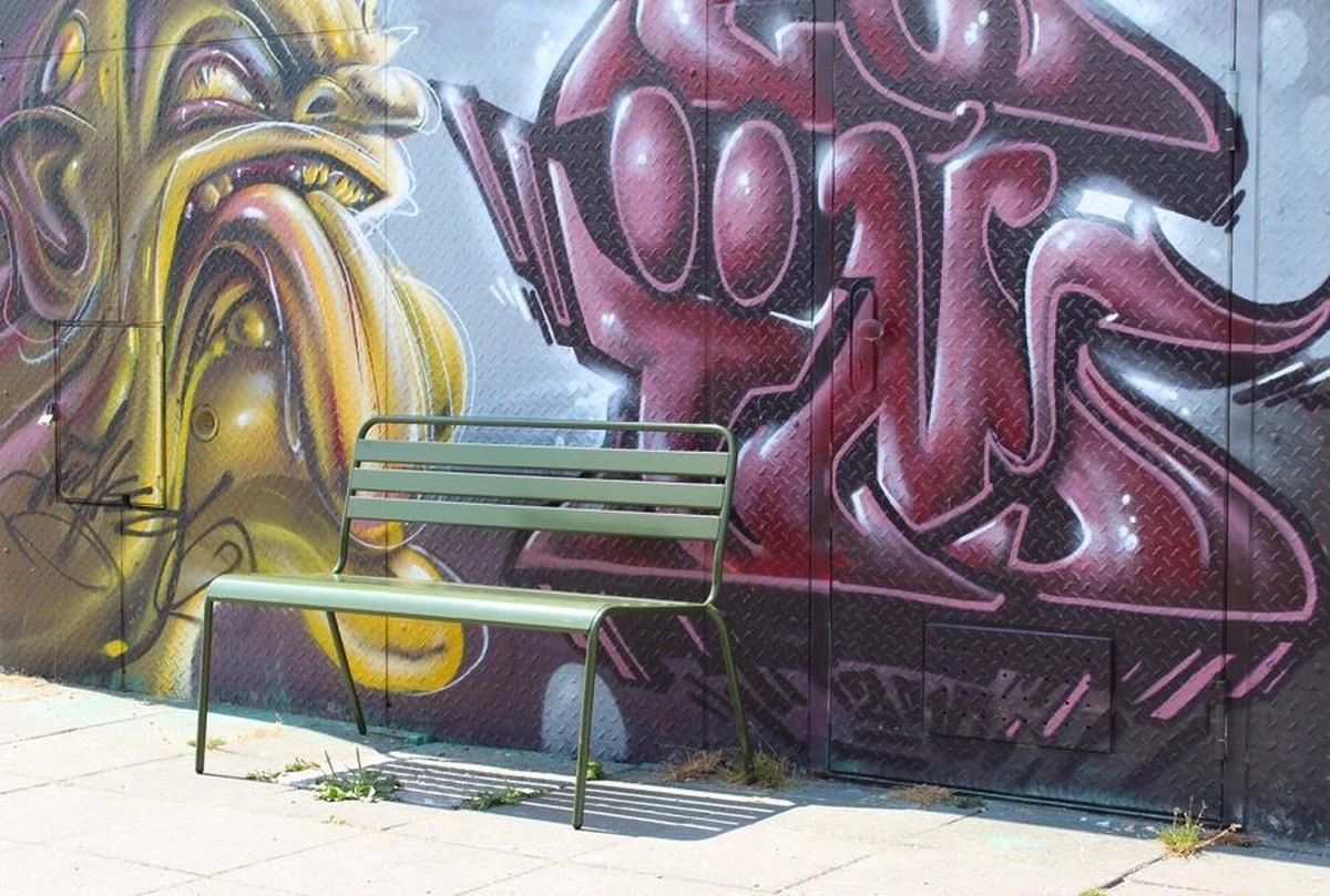 MaximaVida Metalen Tuinbank Max 120 Cm Olijfgroen 6 MaximaVida Metalen Tuinbank Max 120 Cm Olijfgroen - Afbeelding 6