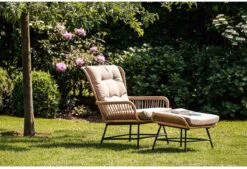 BUITEN Living Dex Wicker Loungestoel Tuin Incl. Wicker Voetenbank | Wicker + Aluminium | Bamboe Antraciet -Tuingereedschaps Winkel 1200x820 1