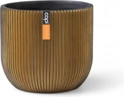 Capi Europe - Bloempot Bol Groove - 23x21 - Goud - Bloempot Voor Binnen - BGVGB134 -Tuingereedschaps Winkel 1200x939 1