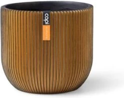 Capi Europe - Bloempot Bol Groove - 23x21 - Goud - Bloempot Voor Binnen - BGVGB134 -Tuingereedschaps Winkel 1200x947 1