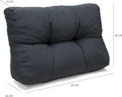 Palletkussen Basic Comfort Rugdeel Halve Pallet Lengte Grijs 60x40x10/20cm -Tuingereedschaps Winkel 1200x955