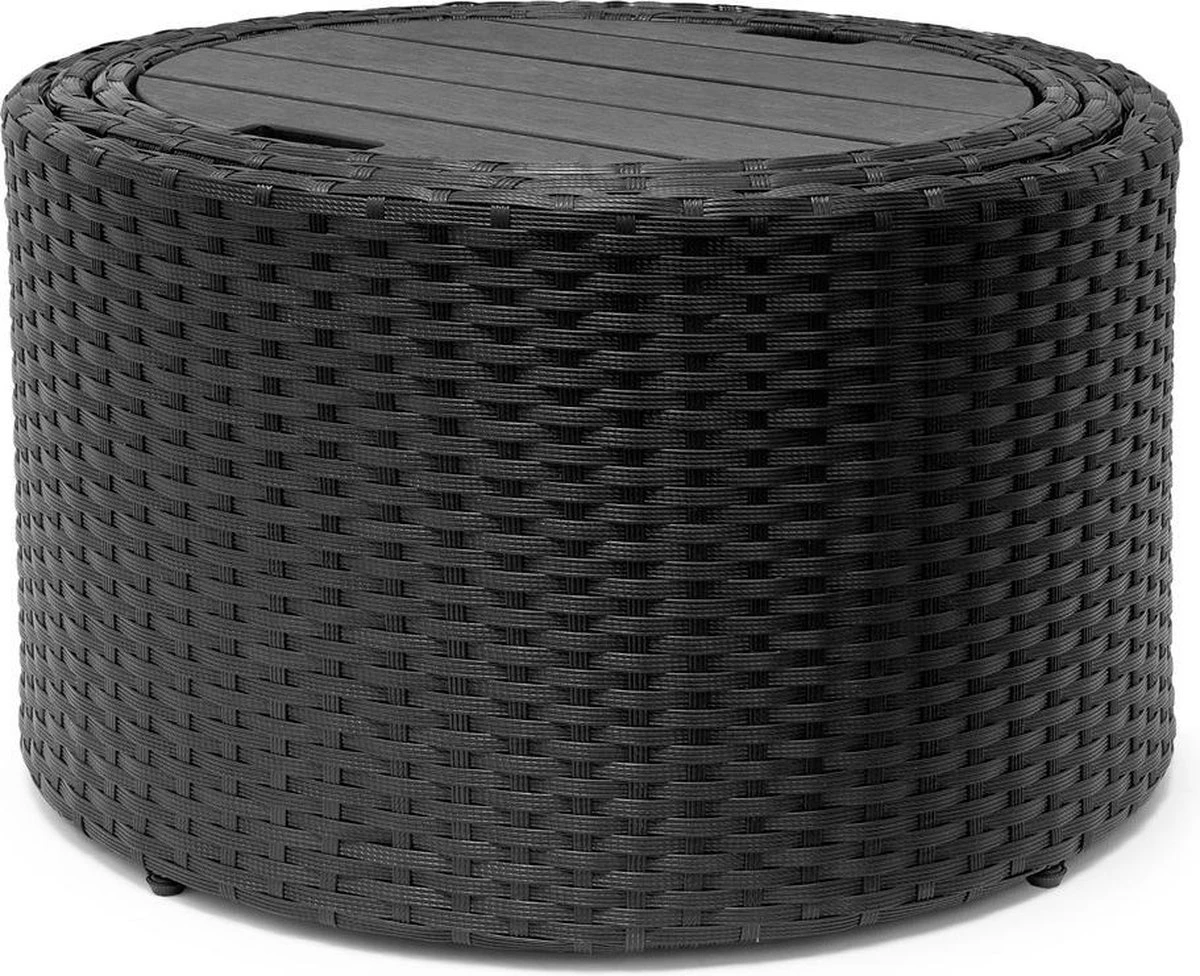 Casaria Polyrattan Zonne-Eiland Ø185cm – Incl. Kussens - Zwart Crème 3 Casaria Polyrattan Zonne-Eiland Ø185cm – Incl. Kussens - Zwart Crème - Afbeelding 3