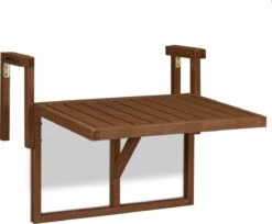 Relaxdays Balkontafel Inklapbaar - Klaptafel Balkon - Tafel Reling - Hangtafel Hout -Tuingereedschaps Winkel 1200x990