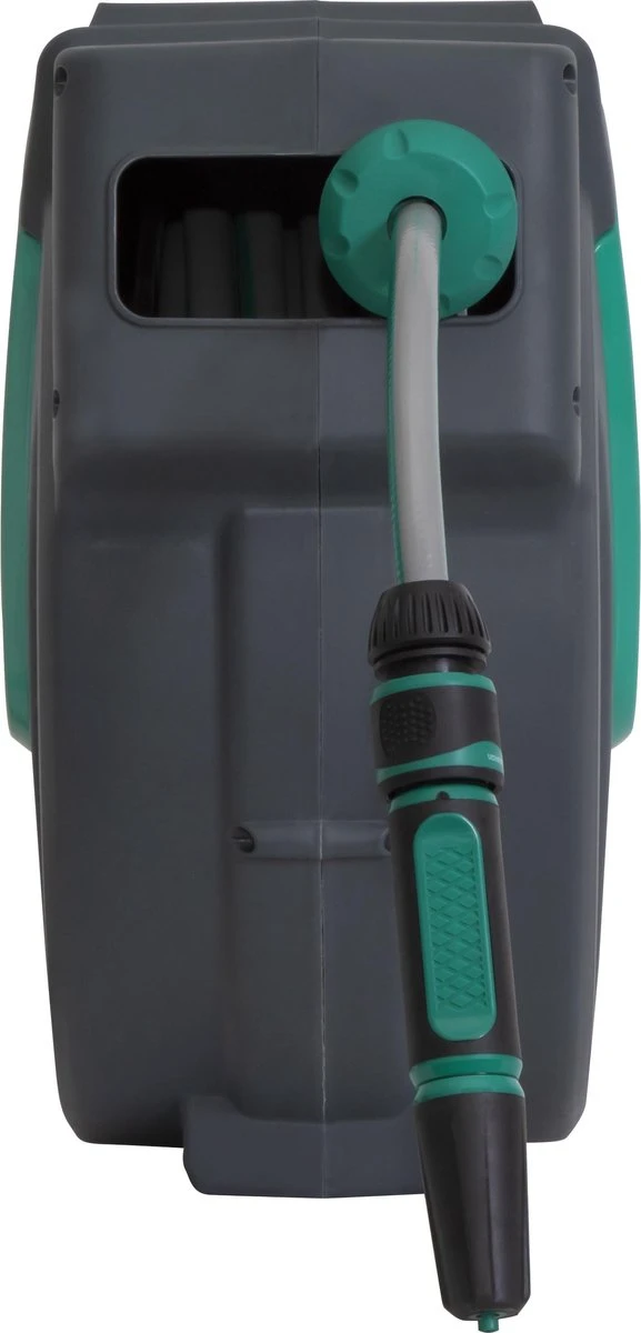 VONROC Automatische Slanghaspel – Incl. 25m Tuinslang, Aansluitslang, Spuitstuk, Koppelingen & Kraanaansluiting 3 VONROC Automatische Slanghaspel – Incl. 25m Tuinslang, Aansluitslang, Spuitstuk, Koppelingen & Kraanaansluiting - Afbeelding 3