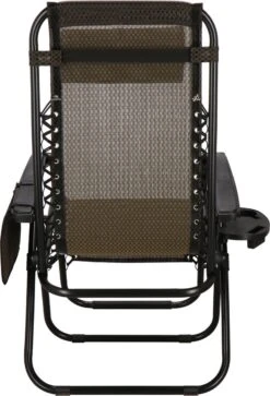 Springos Tuinstoel | Ligstoel | Opvouwbaar | Verstelbaar | Ergonomische Hoofdsteun | Bruin / Zwart -Tuingereedschaps Winkel 816x1200