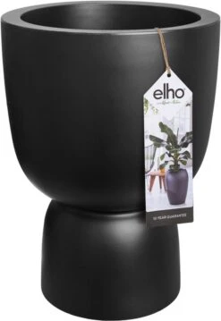 Elho Pure Coupe 41 - Bloempot Voor Binnen & Buiten - Ø 41.3 X H 57.9 Cm - Zwart/Zwart -Tuingereedschaps Winkel 825x1200 2