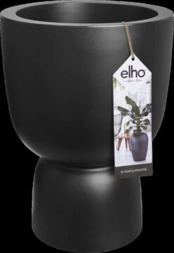 Elho Pure Coupe 41 - Bloempot Voor Binnen & Buiten - Ø 41.3 X H 57.9 Cm - Zwart/Zwart -Tuingereedschaps Winkel 825x1200 3