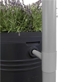 Elho Green Basics Regenton - Regenton - Living Black - Buiten - 200 Liter -Tuingereedschaps Winkel 852x1200