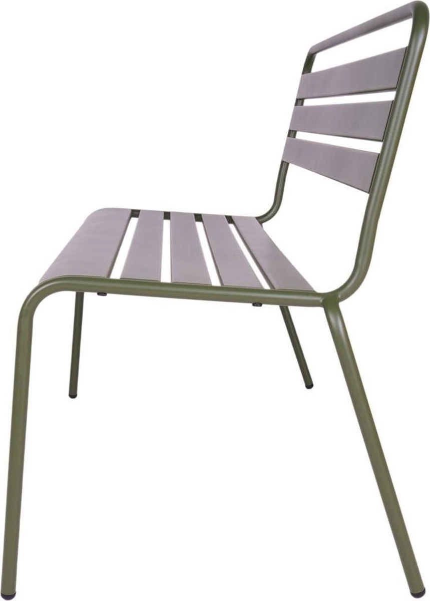 MaximaVida Metalen Tuinbank Max 120 Cm Olijfgroen 2 MaximaVida Metalen Tuinbank Max 120 Cm Olijfgroen - Afbeelding 2