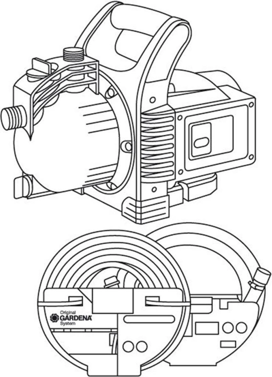 GARDENA - Classic Besproeiingspomp 3000/4 Compleet - Waterpomp - Incl. 3.5 M Aanzuigslang En 20 M Slang 7 GARDENA - Classic Besproeiingspomp 3000/4 Compleet - Waterpomp - Incl. 3.5 M Aanzuigslang En 20 M Slang - Afbeelding 7