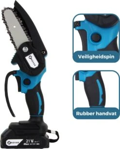 NovarGarden® Mini Kettingzaag NG1 - Met 2x Accu - Takkenzaag - Snoeizaag - Electrisch - Handzaag - Boomzaag - 21V -Tuingereedschaps Winkel 970x1200