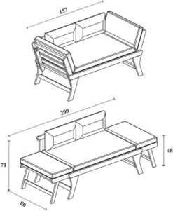 Loungebank Tuin FSC Antraciet – Makkelijk Verstelbaar Lounge Bank Balkon – Tuinbank Lounge Hardhout FSC – Perfecthomeshop -Tuingereedschaps Winkel 984x1200